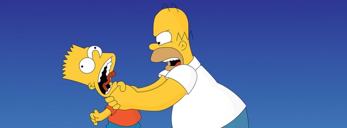 Homer ahogando a Bart