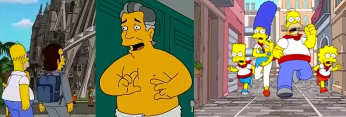 Homer visita Barcelona, Placido Domingo y Los Sanfermines, algunas de las referencias a España