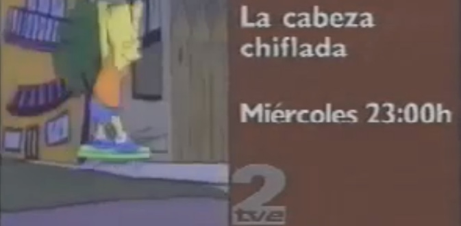Anuncio de 'Los Simpson' en La 2 de 1991