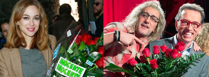 Marta Hazas y Jordi Hurtado junto al Chikilicuatre