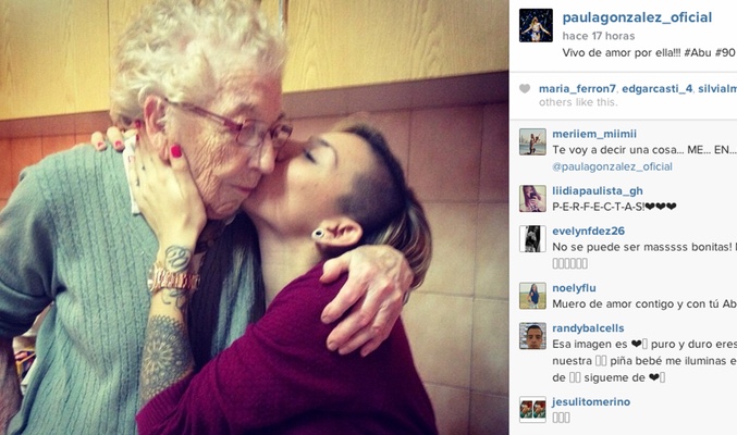 Paula "muere de amor" por su abuela en Instagram
