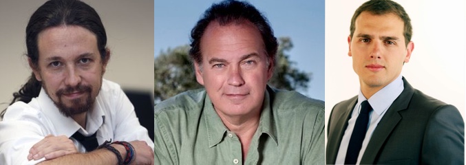 Pablo Iglesias, Bertín Osborne y Albert Rivera