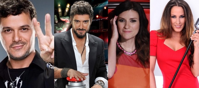 Alejandro Sanz, Laura Pausini, Malú y Antonio Orozco, los coaches de la tercera edición de 'La Voz'