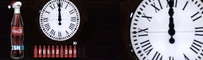 Imagen de la retransmisión de las Campanadas de Canal Sur