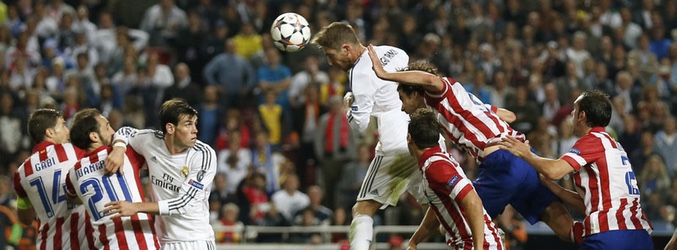 Sergio Ramos marcando el gol de la final de Champions