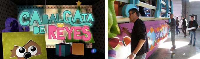 Los trabajadores de RTVE dan los últimos retoques a la carroza de Clan