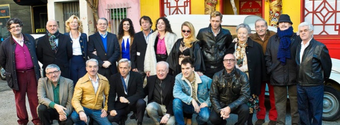 Los actorEs de 'Cuéntame cómo pasó' con productores y directivos de TVE