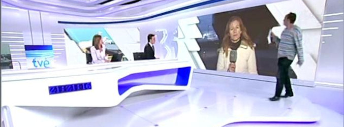 Carlos Díaz Fernández en el plató del 'Telediario'</p><p>