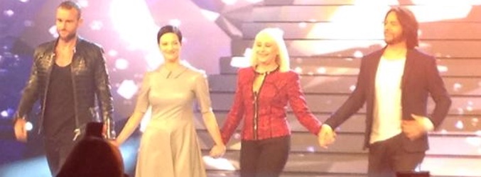 Los cuatro miembros del jurado en la presentación de 'Forte, forte, forte'