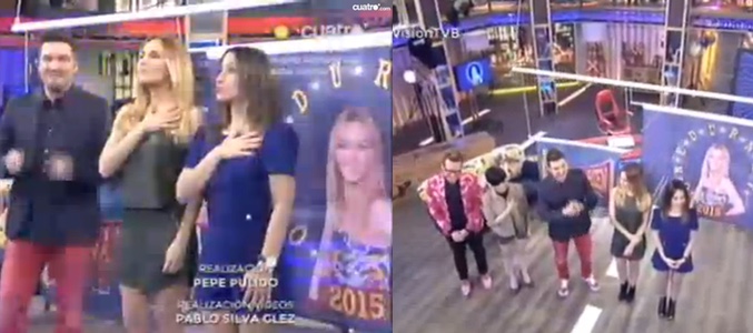 En 'Todo va bien' izan la bandera en honor a Edurne