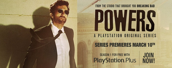 Imagen promocional de &#39;Powers&#39;, con Sharlto Copley