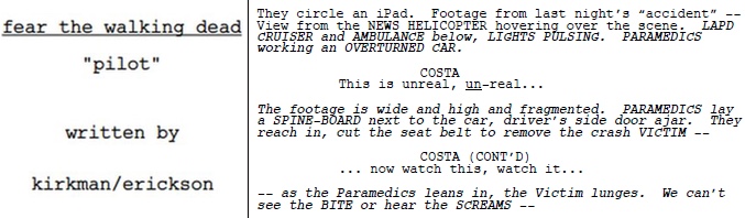 Imágenes del guion filtrado