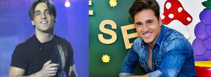 Bustamante en sus inicios en 'Operación Triunfo' y hace unos meses en 'Fuera de clase'