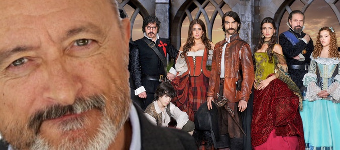 Arturo Pérez-Reverte y el reparto de &#39;Las aventuras del capitán Alatriste&#39;