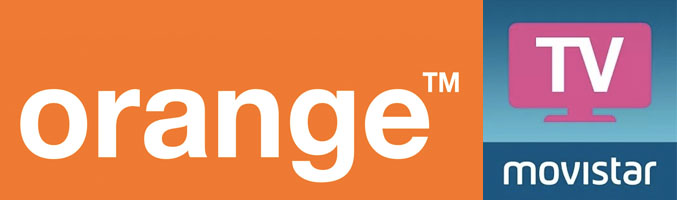 Logotipos de Orange y Movistar TV