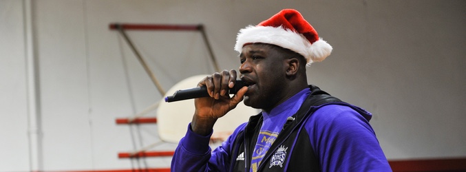 Shaquille O'Neal en un evento las Navidades pasadas