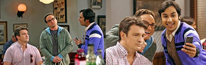 Imágenes del cameo de Nathan Fillion en 'The Big Bang Theory'