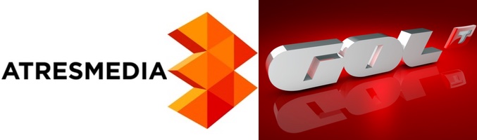 Logo de Atresmedia y el canal deportivo Gol TV