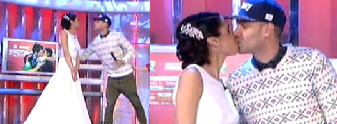 Lucía y Omar en el plató de '¡Qué tiempo tan feliz!'