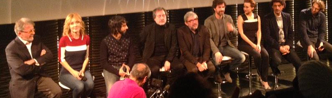 Los actores de &#39;El Ministerio del Tiempo en la rueda de prensa