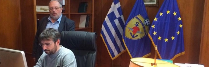 Jordi Évole en el despacho del viceministro griego