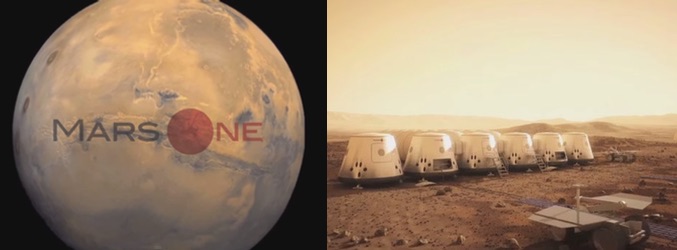 Recreación del campamento en Marte