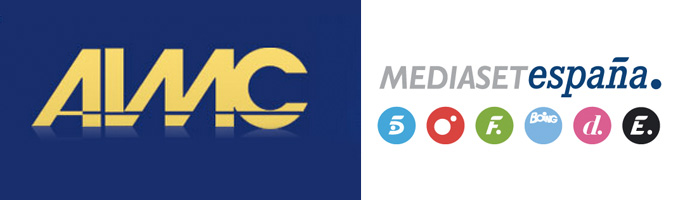 Logotipos de la AIMC y de Mediaset España