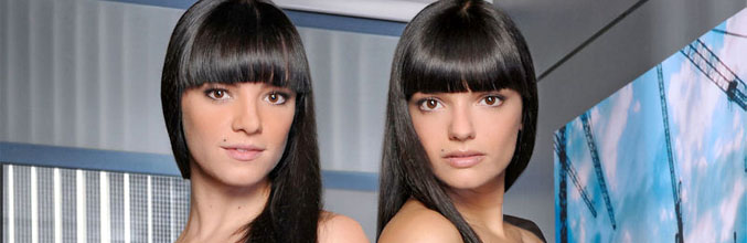 Alejandra Lorente y Sabrina Praga en 'Mi gemela es hija única'