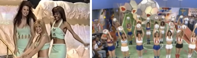 Varias de las chicas Glu Glu y a la derecha las chicas Clubes