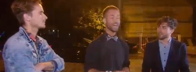 Rá, Sandro y Vicente en el momento previo a la confesión