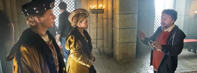 Álvaro Cervantes y Marina Salas en el rodaje