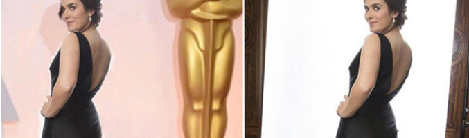 Anna Allen siguió los Oscar en un hotel de Viena donde realizó sus conocidos montajes fotográficos