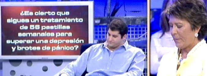 Julián Contreras sometiéndose al polígrafo