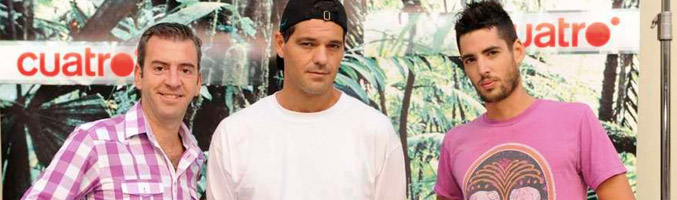 Nacho Medina, Frank Cuesta y el cámara Santi Trancho