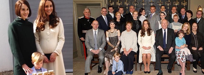 Kate Middleton en el set de 'Downton Abbey'