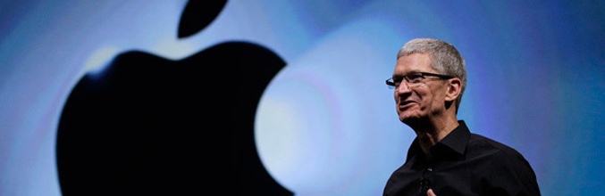 El consejero delegado de Apple, Tim Cooks en la última presentación de la compañía