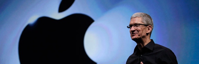El consejero delegado de Apple, Tim Cooks en la última presentación de la compañía