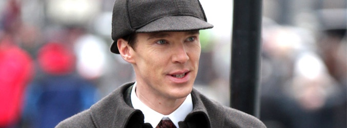 Benedict Cumberbatch rodando el especial de Navidad