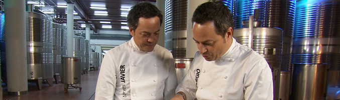 Los hermanos Torres durante el rodaje de 'Cocina2'