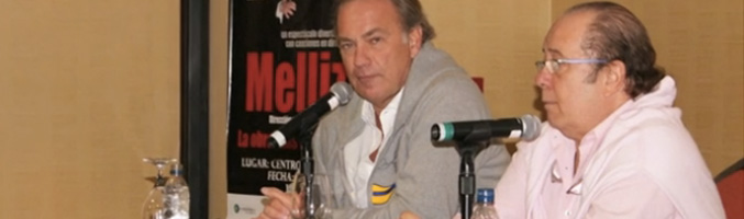 Bertín Osborne y Arévale durante la presentación de su obra "Mellizos"