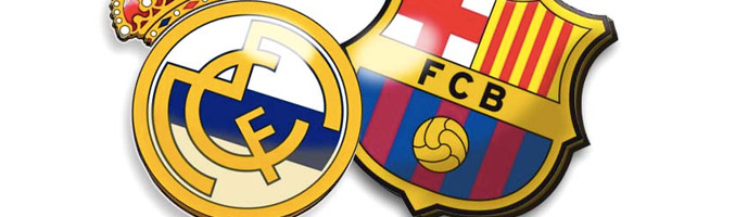 Escudos del Real Madrid y el FC Barcelona