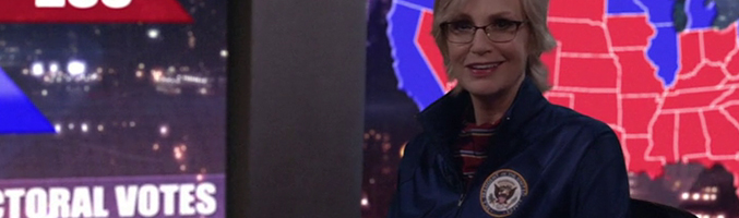 La exentrenadura Sue Sylvester durante el último episodio de la ficción de Fox