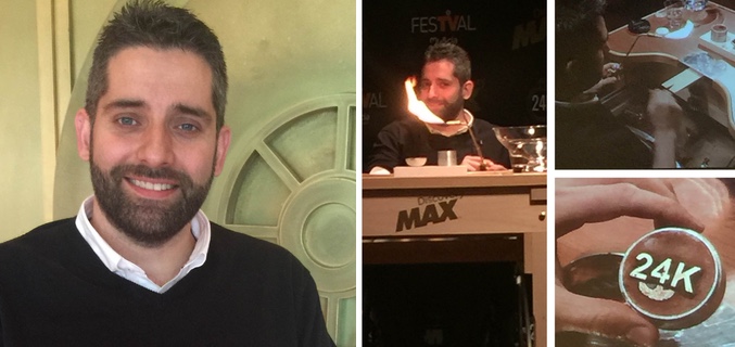 Pablo Cimadevila elabora un logotipo de '24k' de oro