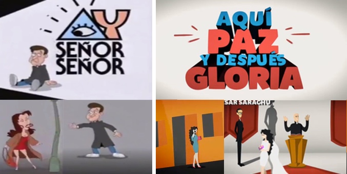 Comparación de las cabeceras de 'Ay señor, señor' y 'Aquí Paz y después Gloria'