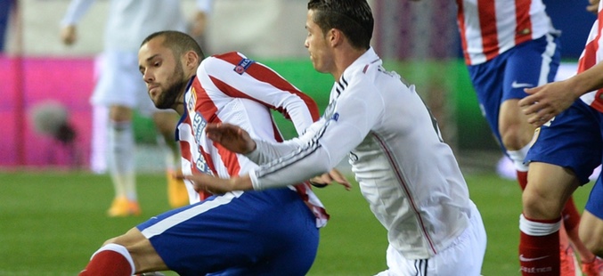 Imagen del encuentro entre el Atlético y Real Madrid