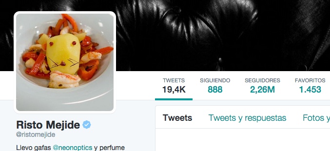 Risto Mejide cambia su imagen en Twitter y se suma a la campaña "león come gamba"