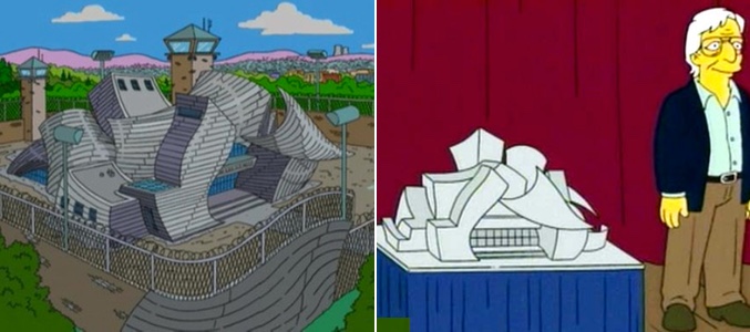 El museo Guggenheim y su creador caricaturizado en 'Los Simpson'
