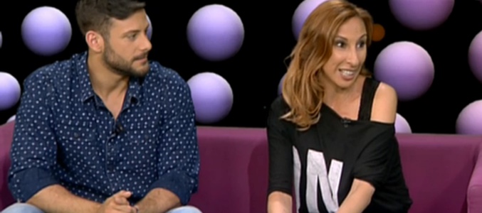 Miryam Benedited y Giuseppe Di Bella en el videoencuentro de 'Eurovisión'