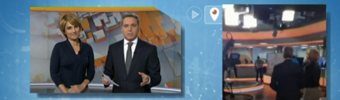 Imagen de este viernes del informativo durante la presentación de la aplicación