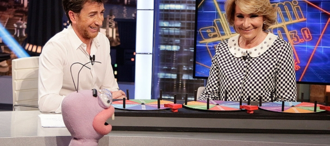 Esperanza Aguirre junto a Pablo Motos y Trancas